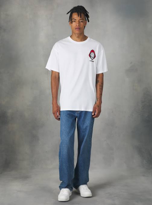 Heren Alcott wh3 wit la casa de papel t-shirt kleding PT241060