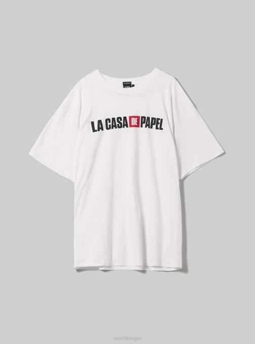 Heren Alcott wh3 wit maglietta la casa de papel kleding PT241020