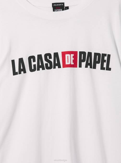 Heren Alcott wh3 wit maglietta la casa de papel kleding PT241020