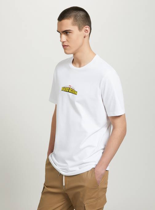 Heren Alcott wh3 wit mijn heldenacademische t-shirt kleding PT24656