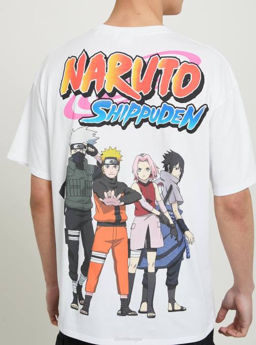 Heren Alcott wh3 wit naruto-shirt kleding PT24649