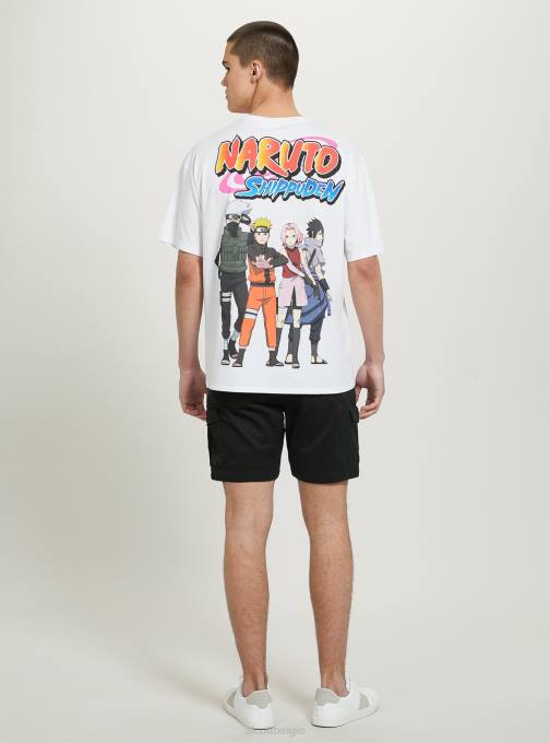 Heren Alcott wh3 wit naruto-shirt kleding PT24649