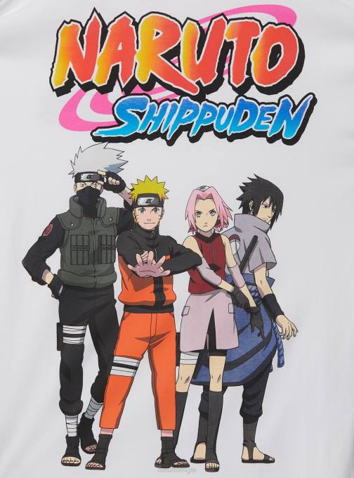 Heren Alcott wh3 wit naruto-shirt kleding PT24649