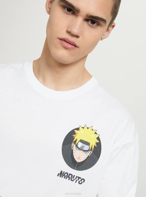 Heren Alcott wh3 wit naruto-shirt kleding PT24652
