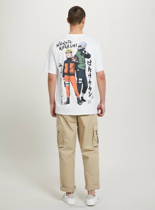 Heren Alcott wh3 wit naruto-shirt kleding PT24652