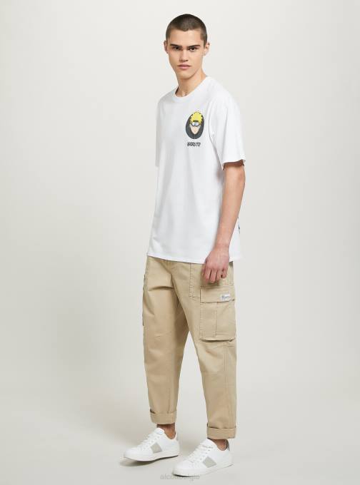 Heren Alcott wh3 wit naruto-shirt kleding PT24652