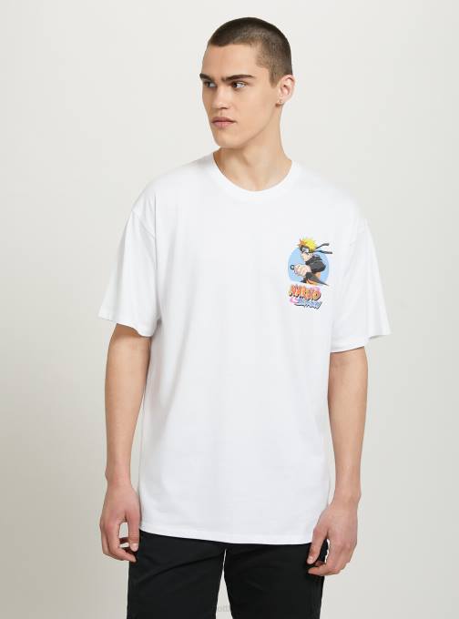Heren Alcott wh3 wit naruto-shirt kleding PT24694