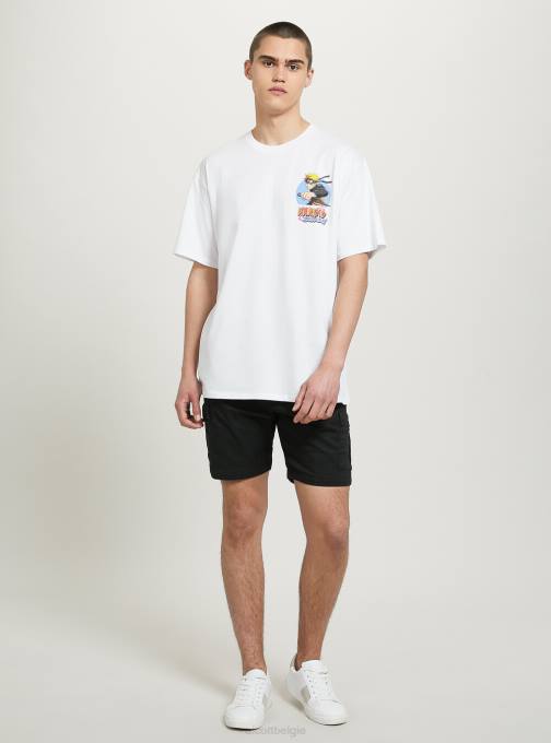 Heren Alcott wh3 wit naruto-shirt kleding PT24694