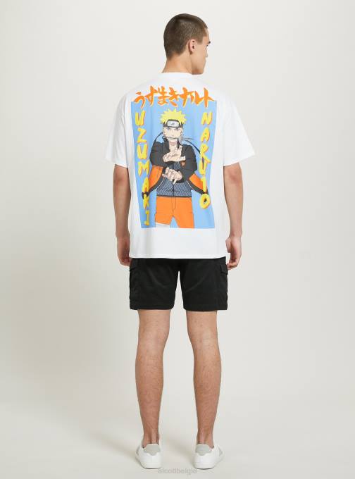 Heren Alcott wh3 wit naruto-shirt kleding PT24694
