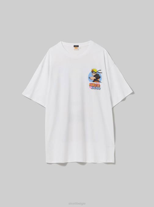 Heren Alcott wh3 wit naruto-shirt kleding PT24694