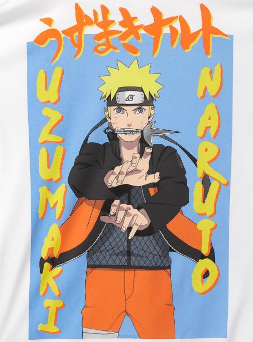 Heren Alcott wh3 wit naruto-shirt kleding PT24694