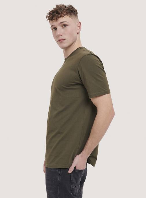 Heren Alcott wit basis katoenen t-shirt kleding PT24780