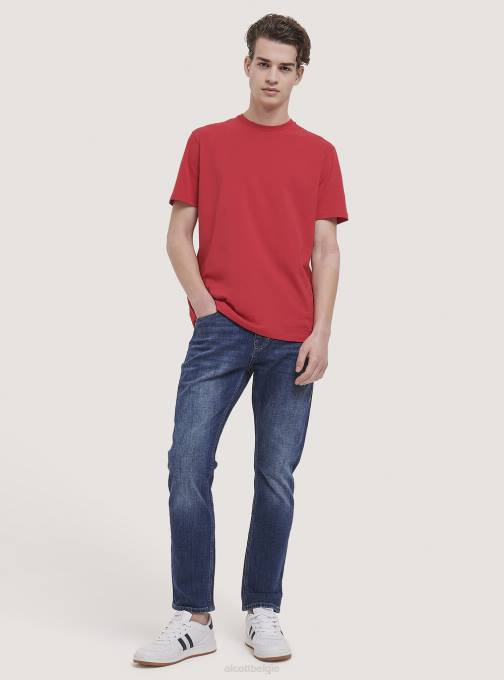 Heren Alcott wit basis katoenen t-shirt kleding PT24781