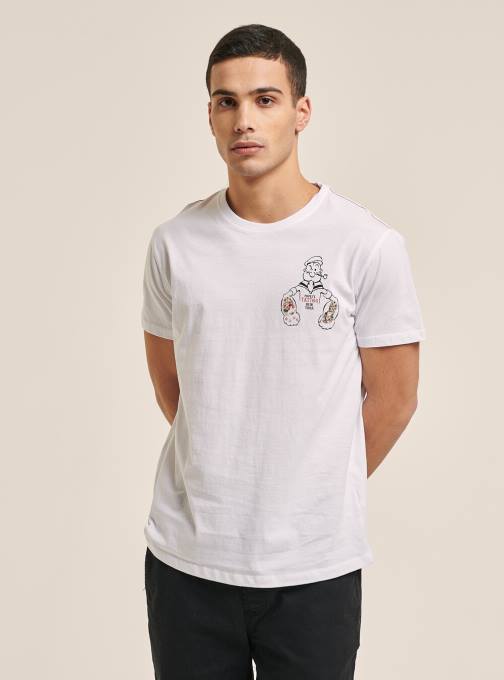 Heren Alcott wit t-shirt popeye kleding PT241007