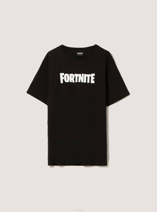 Heren Alcott zwart Fortnite t-shirt kleding PT24793