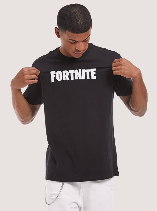 Heren Alcott zwart Fortnite t-shirt kleding PT24793