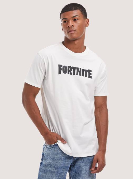 Heren Alcott zwart Fortnite t-shirt kleding PT24903