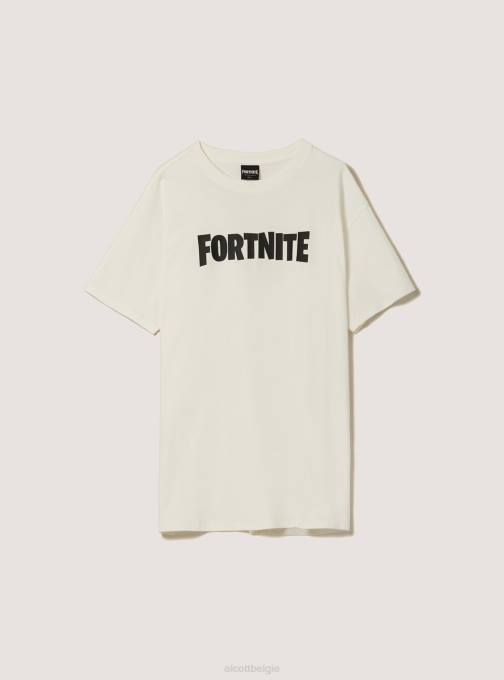 Heren Alcott zwart Fortnite t-shirt kleding PT24903