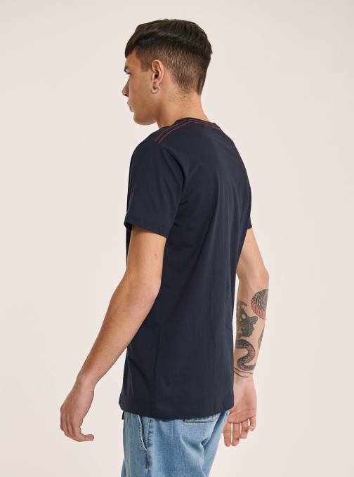 Heren Alcott zwart T-shirt met logo op de voorkant kleding PT241021