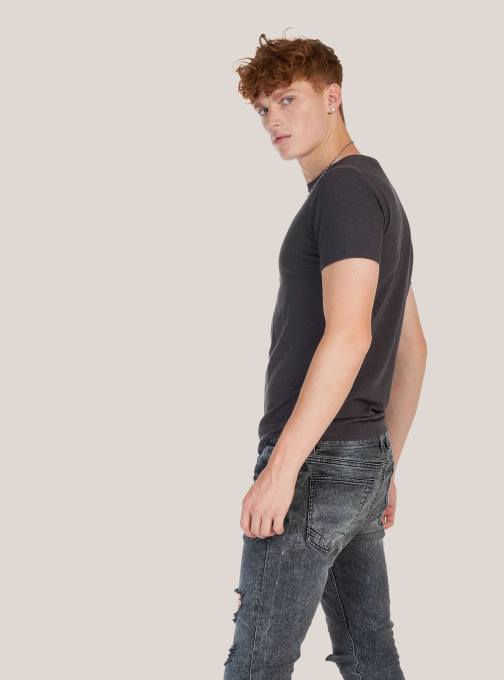 Heren Alcott zwart bedrukt t-shirt kleding PT24859