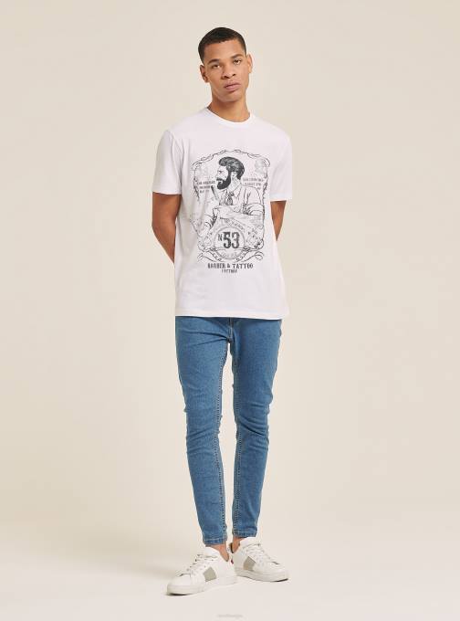 Heren Alcott zwart t-shirt met centrale print kleding PT24958
