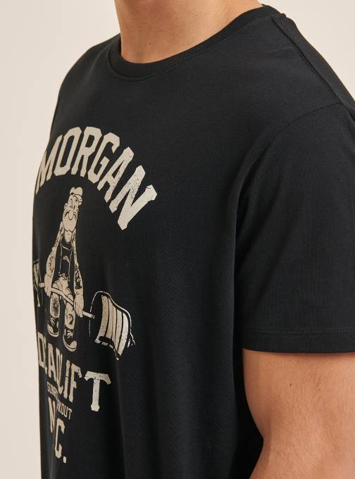 Heren Alcott zwart t-shirt popeye kleding PT24824