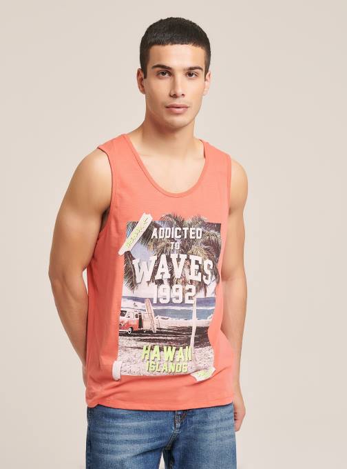 Heren Alcott wit t-shirt met korte mouwen en print kleding PT24955
