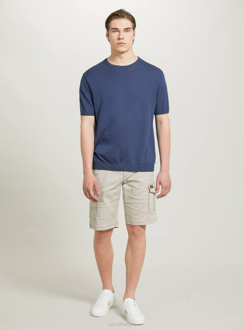 Heren Alcott bk1 zwart katoenen trui met korte mouwen kleding PT241041