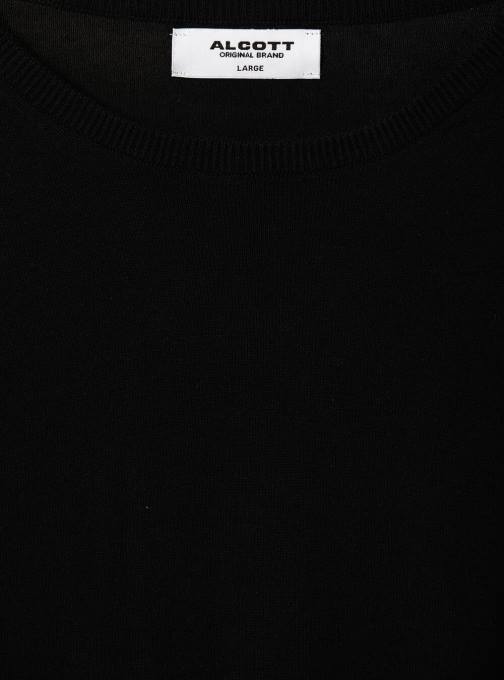 Heren Alcott bk1 zwart katoenen trui met korte mouwen kleding PT24628