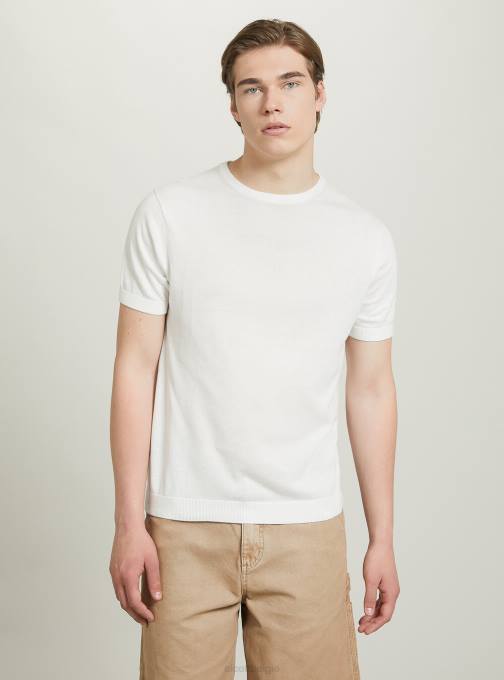 Heren Alcott bk1 zwart katoenen trui met korte mouwen kleding PT24630