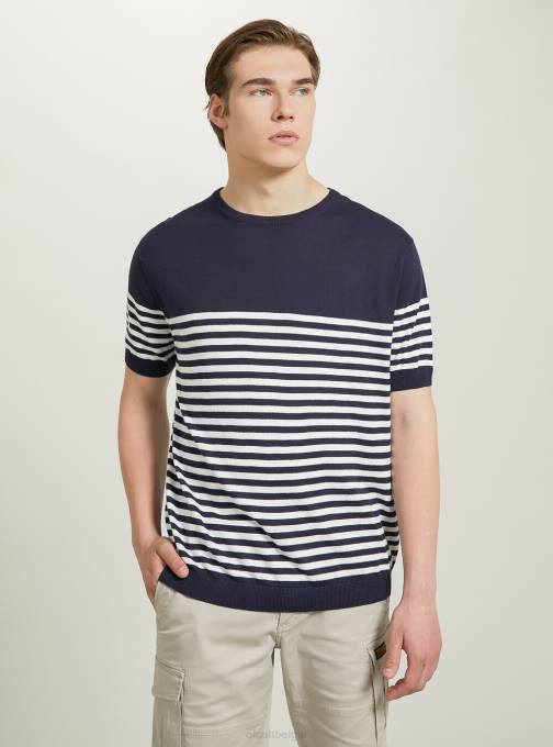 Heren Alcott bk1 zwart katoenen trui met korte mouwen kleding PT24633