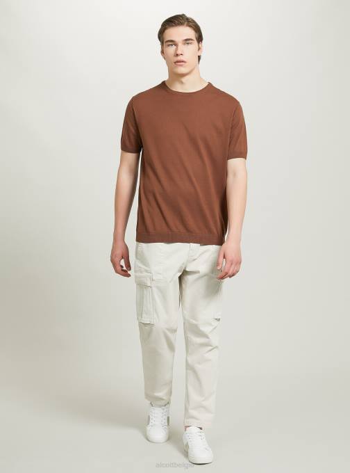 Heren Alcott bk1 zwart katoenen trui met korte mouwen kleding PT24802