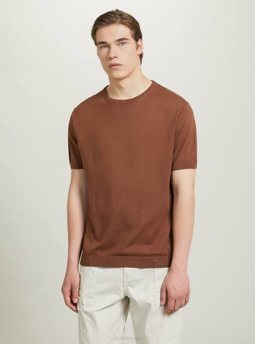 Heren Alcott bk1 zwart katoenen trui met korte mouwen kleding PT24802