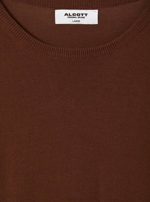 Heren Alcott bk1 zwart katoenen trui met korte mouwen kleding PT24802