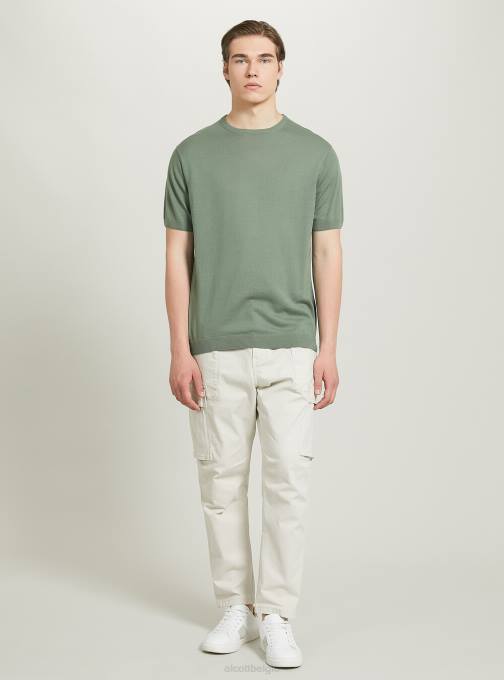 Heren Alcott bk1 zwart katoenen trui met korte mouwen kleding PT24804