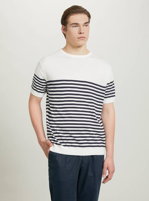 Heren Alcott bk1 zwart katoenen trui met korte mouwen kleding PT24870