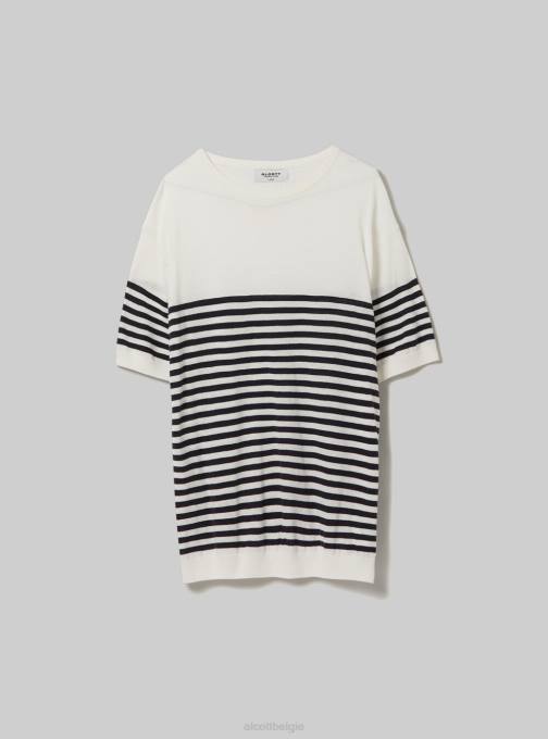 Heren Alcott bk1 zwart katoenen trui met korte mouwen kleding PT24870