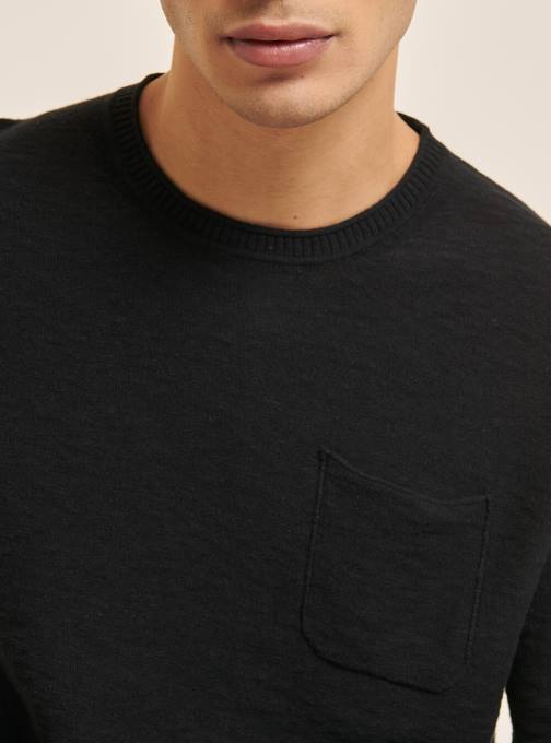 Heren Alcott bk2 piraat zwart trui met rolkraag en borstzak kleding PT241087