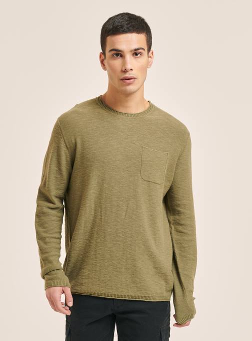 Heren Alcott bk2 piraat zwart trui met rolkraag en borstzak kleding PT24850