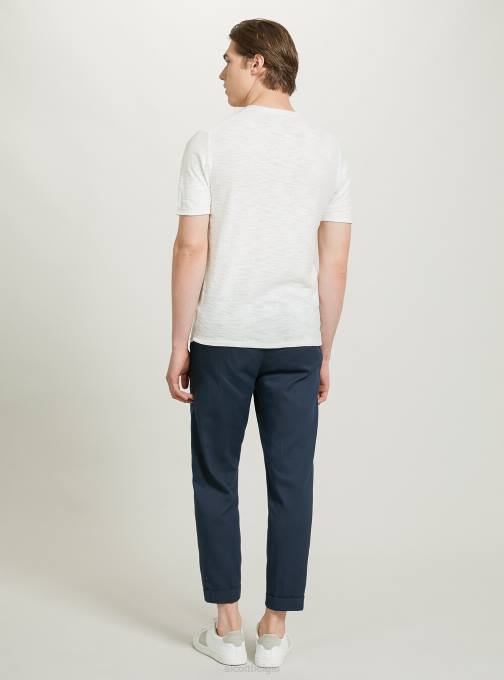 Heren Alcott bl2 blauw middel Serafino-trui met korte mouwen kleding PT241102