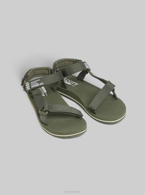 Heren Alcott bk1 zwart sandali in gomma met chiusura en strappo schoenen PT24602