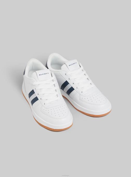 Heren Alcott na2 marine medium sneakers met een contrasterende band schoenen PT24689