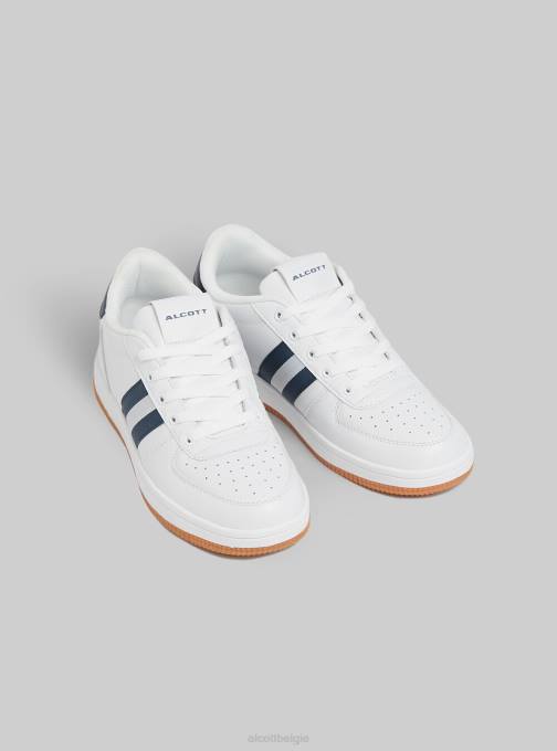 Heren Alcott na2 marine medium sneakers met een contrasterende band schoenen PT24689