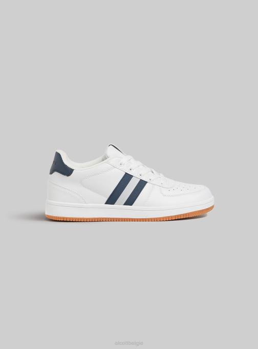 Heren Alcott na2 marine medium sneakers met een contrasterende band schoenen PT24689