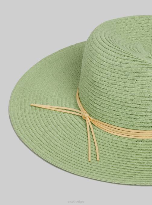 vrouwen Alcott ga3 aquagroen licht cappello effetto rafia con fiocco accessoires PT24467