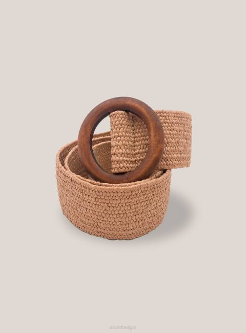 vrouwen Alcott beige cintura effetto rafia accessoires PT24474