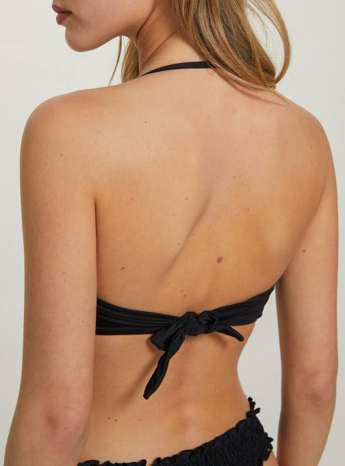 vrouwen Alcott bk1 zwart Bandeau-bikinitop met textuur kleding PT24262