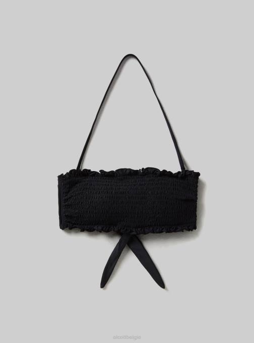 vrouwen Alcott bk1 zwart Bandeau-bikinitop met textuur kleding PT24262