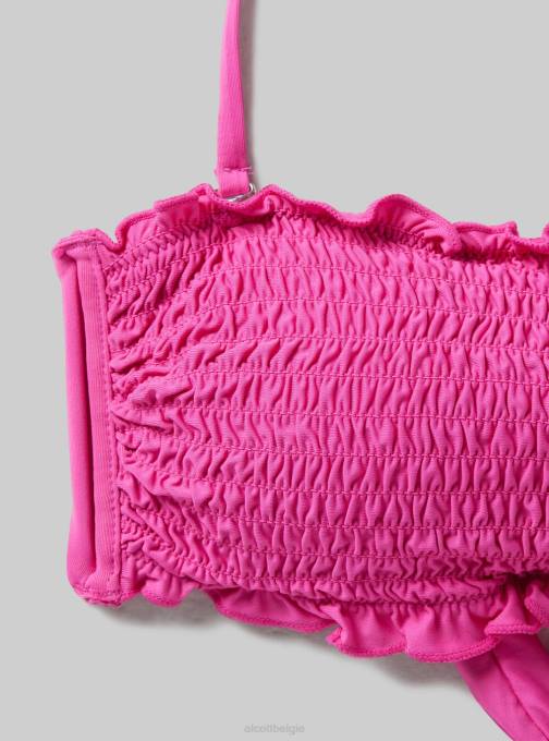 vrouwen Alcott bk1 zwart Bandeau-bikinitop met textuur kleding PT24389