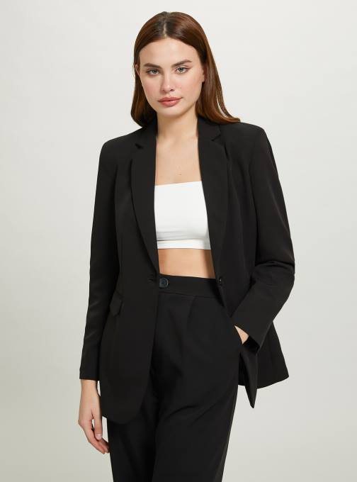 vrouwen Alcott bk1 zwart Blazer met enkele rij knopen kleding PT24107